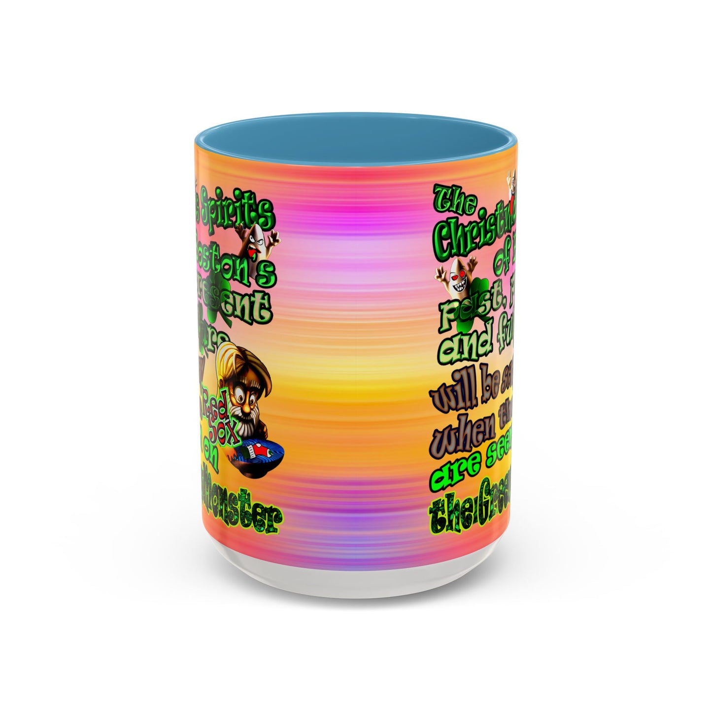 christmas spirits of boston - Accent Mug (color blur)