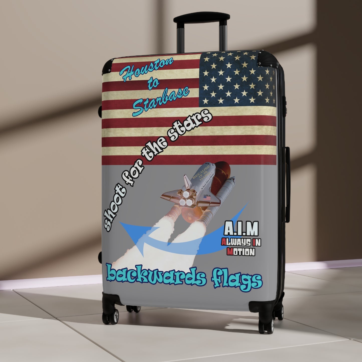 shoot for the stars - Suitcase (grey)