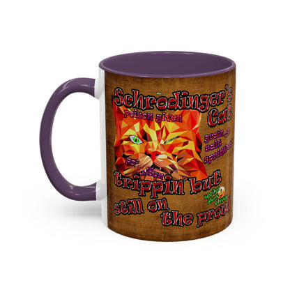 schrodinger's cat - Accent Mug (brown papyrus)