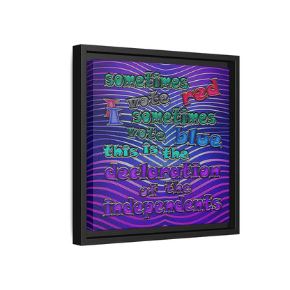 declaration of the independents - framed canvas art (purple wave)