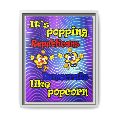 popping like popcorn - framed canvas art (purple wave)