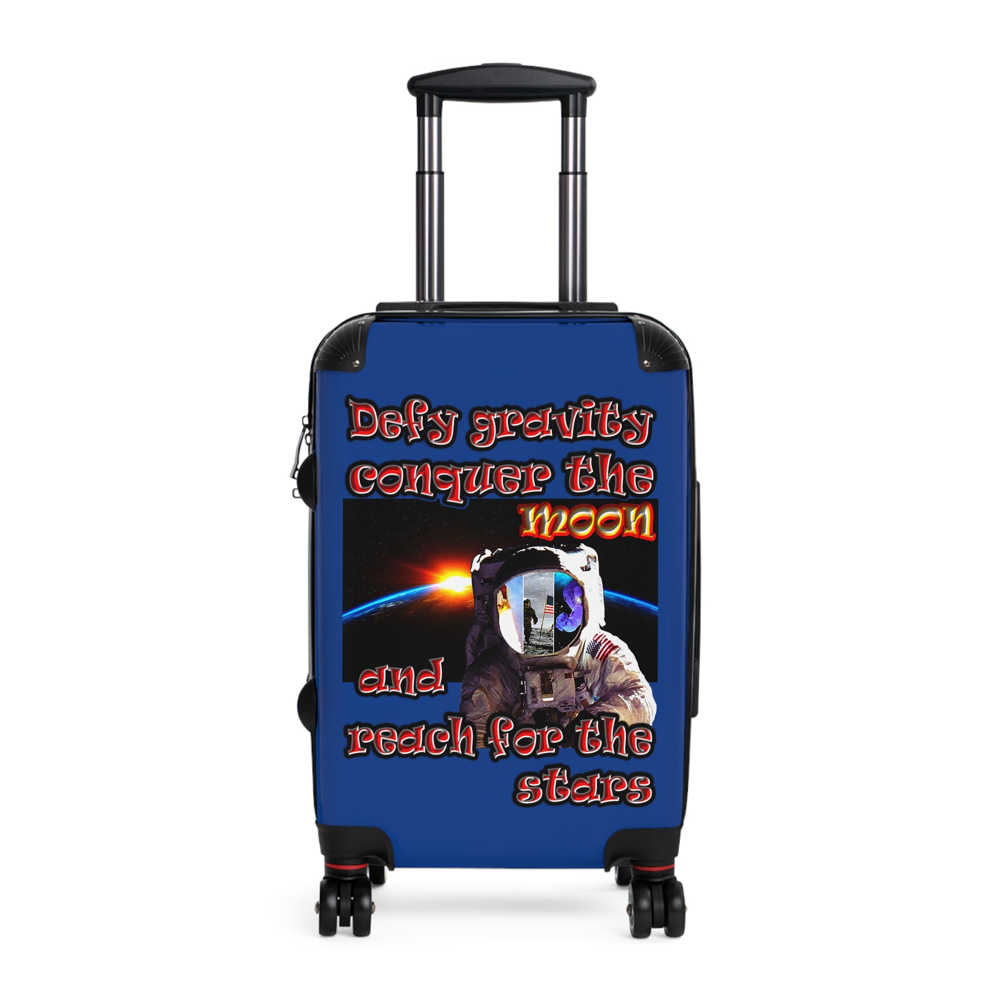 defy conquer reach - suitcase (dark blue)