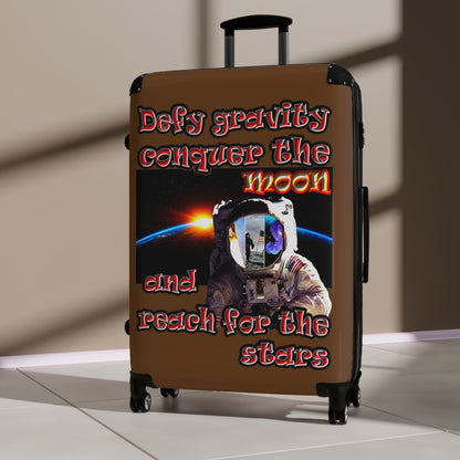 defy conquer reach - Suitcase (brown)