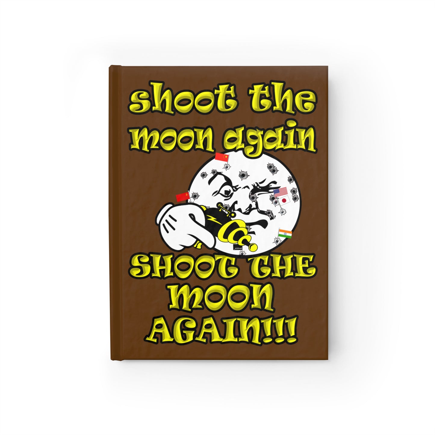 shoot the moon again - journal-lined (brown)