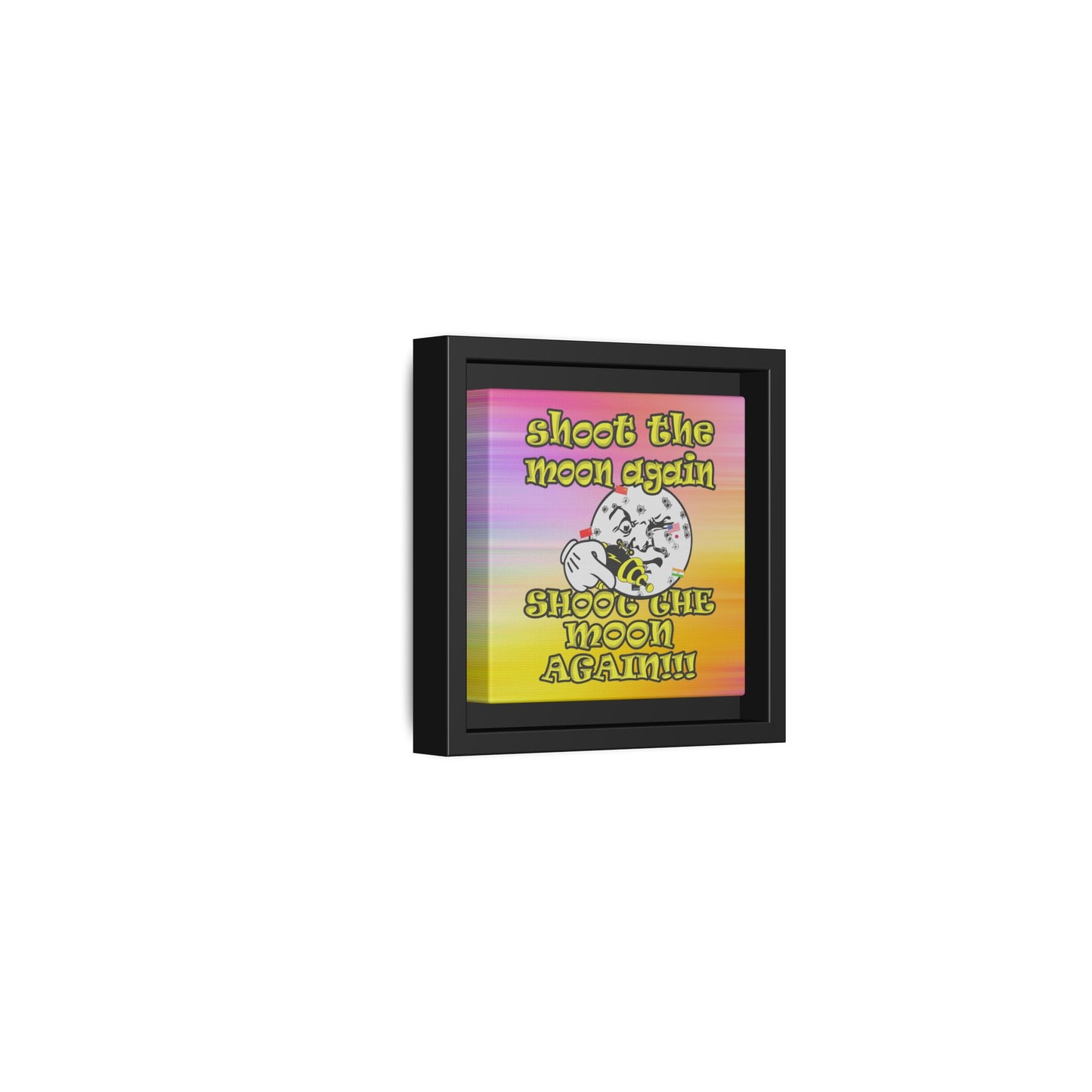 shoot the moon again - framed canvas art (color blur)