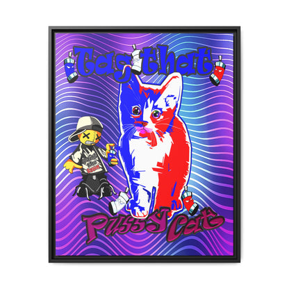 tag that - framed canvas art (purple wave)