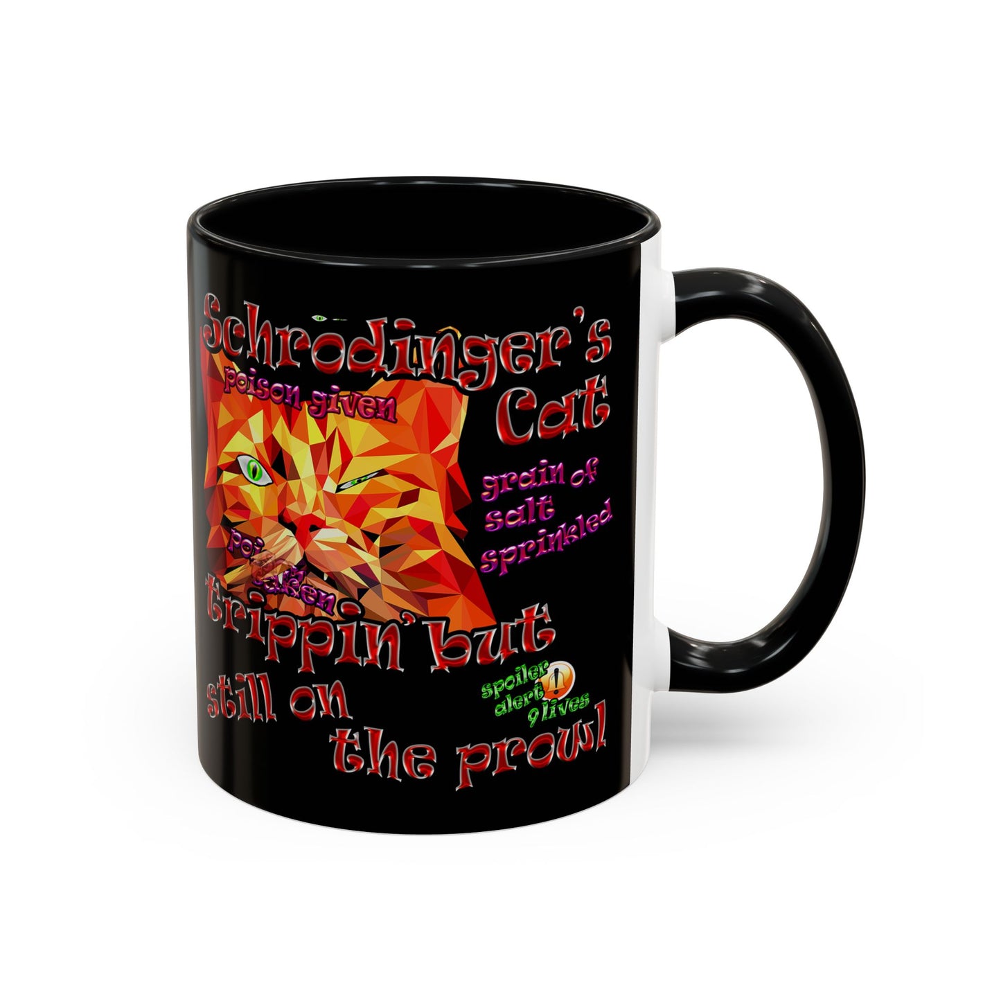 schrodinger's cat - Accent Mug (black)