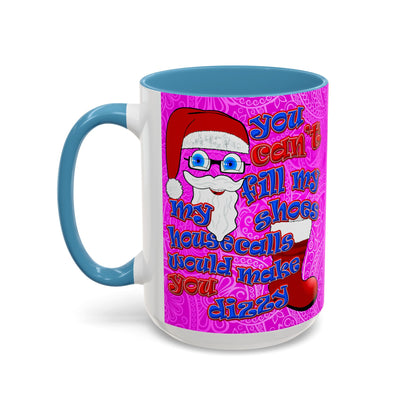santa's shoes - Accent Mug (pink swirl)