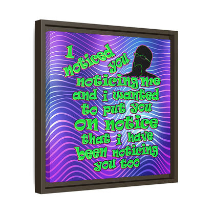 noticed you noticing - framed canvas art (purple wave)