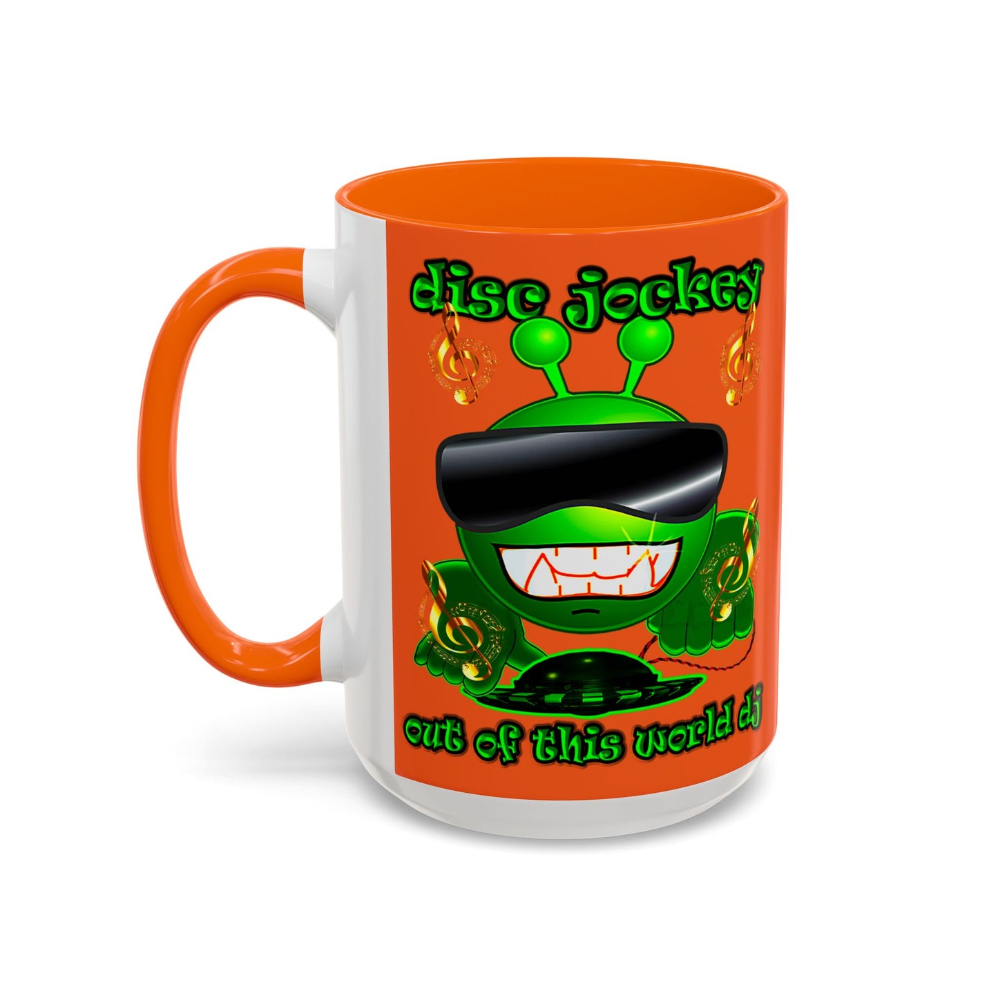 disc jockey - Accent Mug (orange)