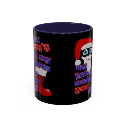 santa's shoes - Accent Mug (black)