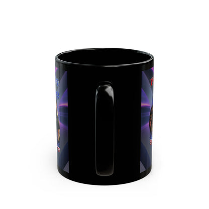 rw&b lives matter - Black Mug (grey-pink wave)