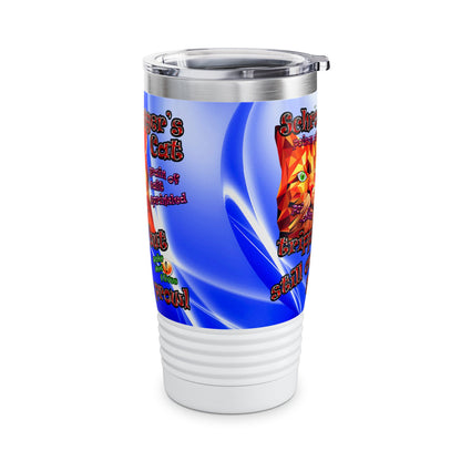 schrodinger's cat - Ringneck Tumbler, 20oz (blue-white wave)