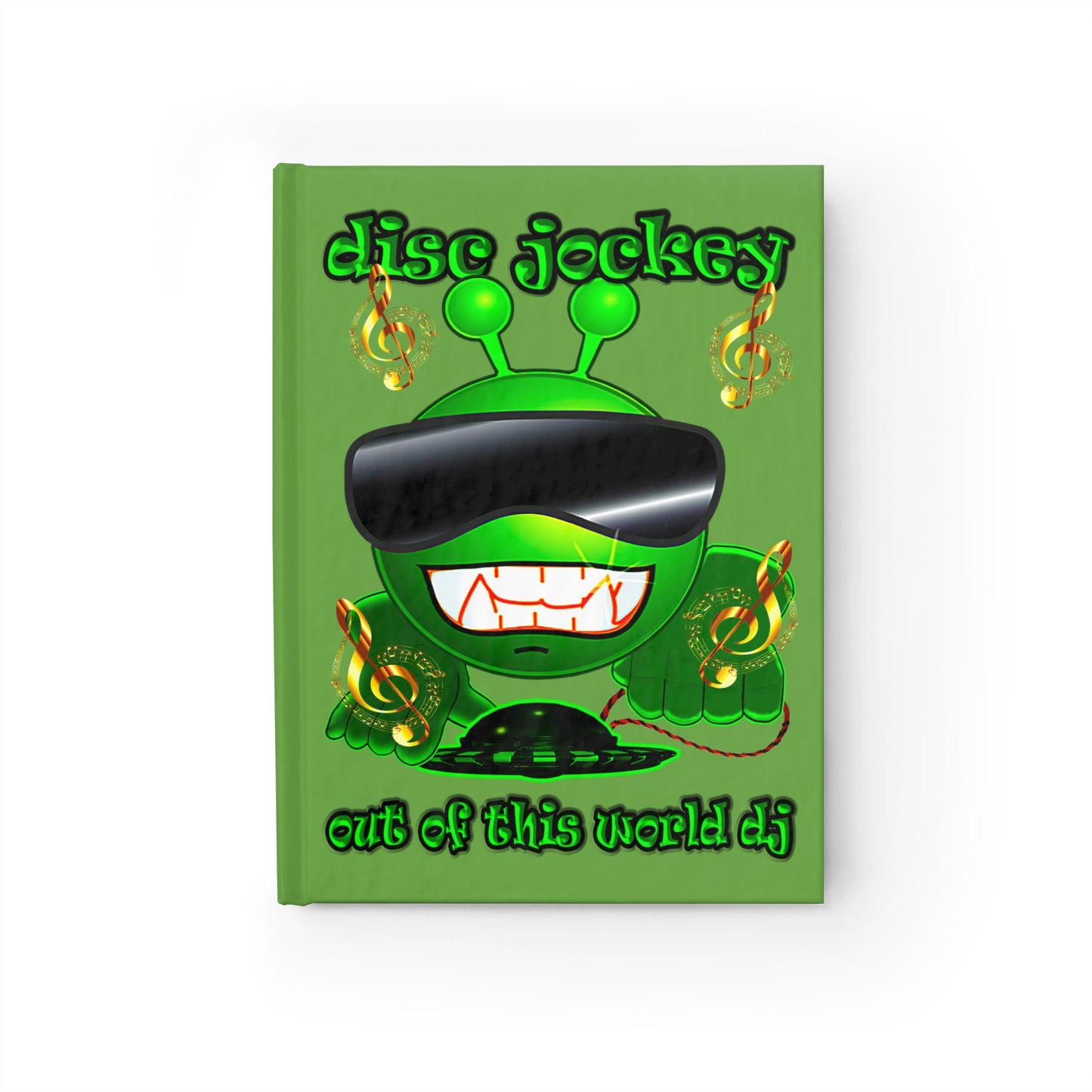 disc jockey - journal-lined (green)