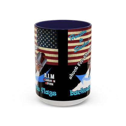 shoot for the stars - Accent Mug (black)
