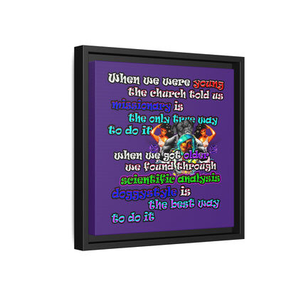 doggystyle - framed canvas art (purple)