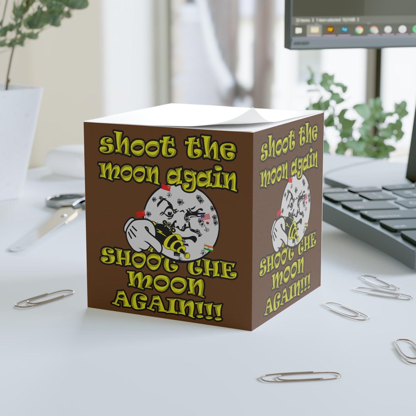 shoot the moon again - note cube (brown)