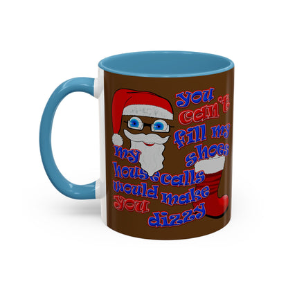 santa's shoes - Accent Mug (brown)
