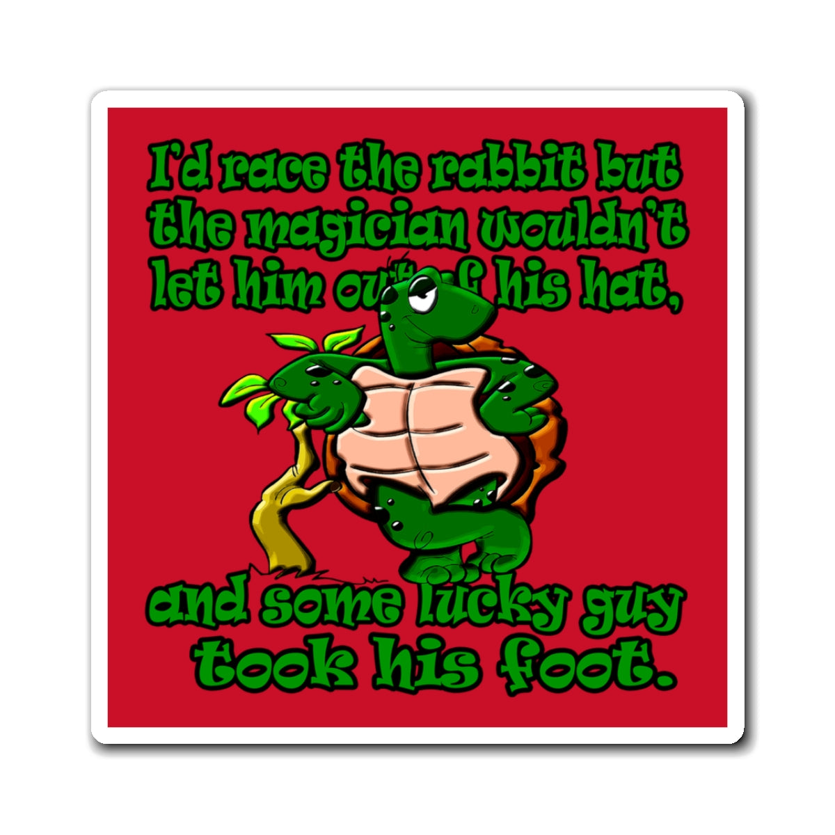 turtle race - Magnets - (dark red)