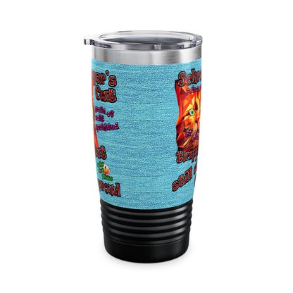 schrodinger's cat - Ringneck Tumbler, 20oz (faded blue)