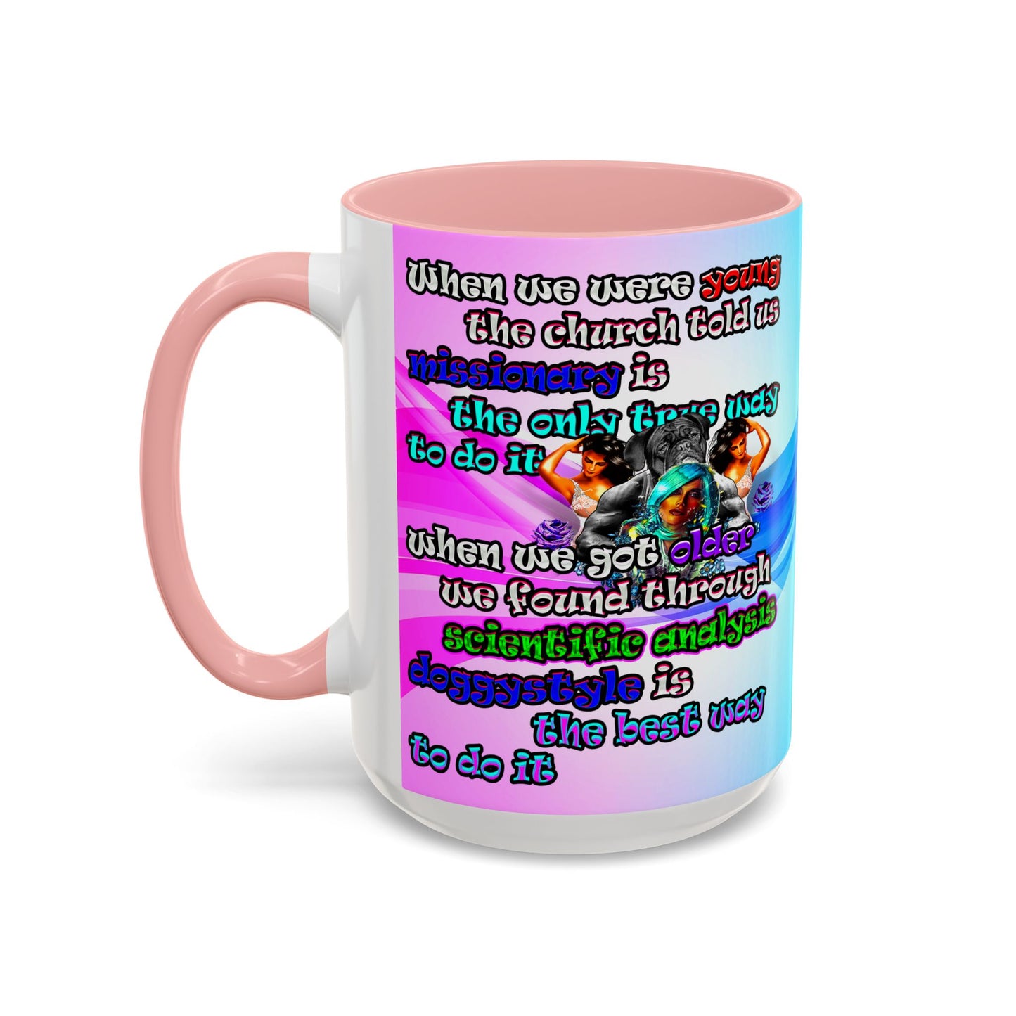 doggystyle - Accent Mug (light blue-pink wave)