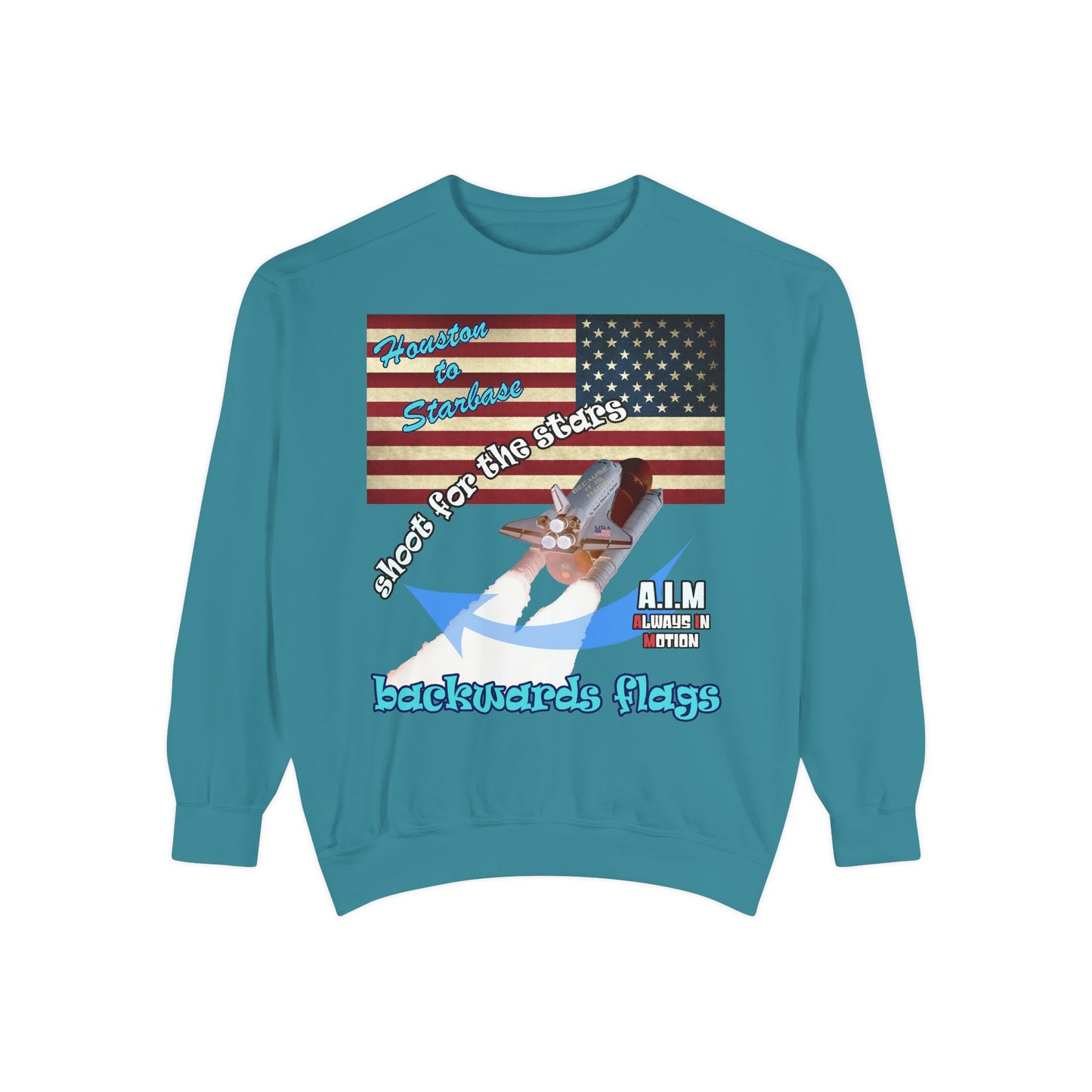 shoot for the stars - Unisex Garment-Dyed Sweatshirt