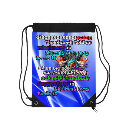 doggystyle - Drawstring Bag (blue-white wave)