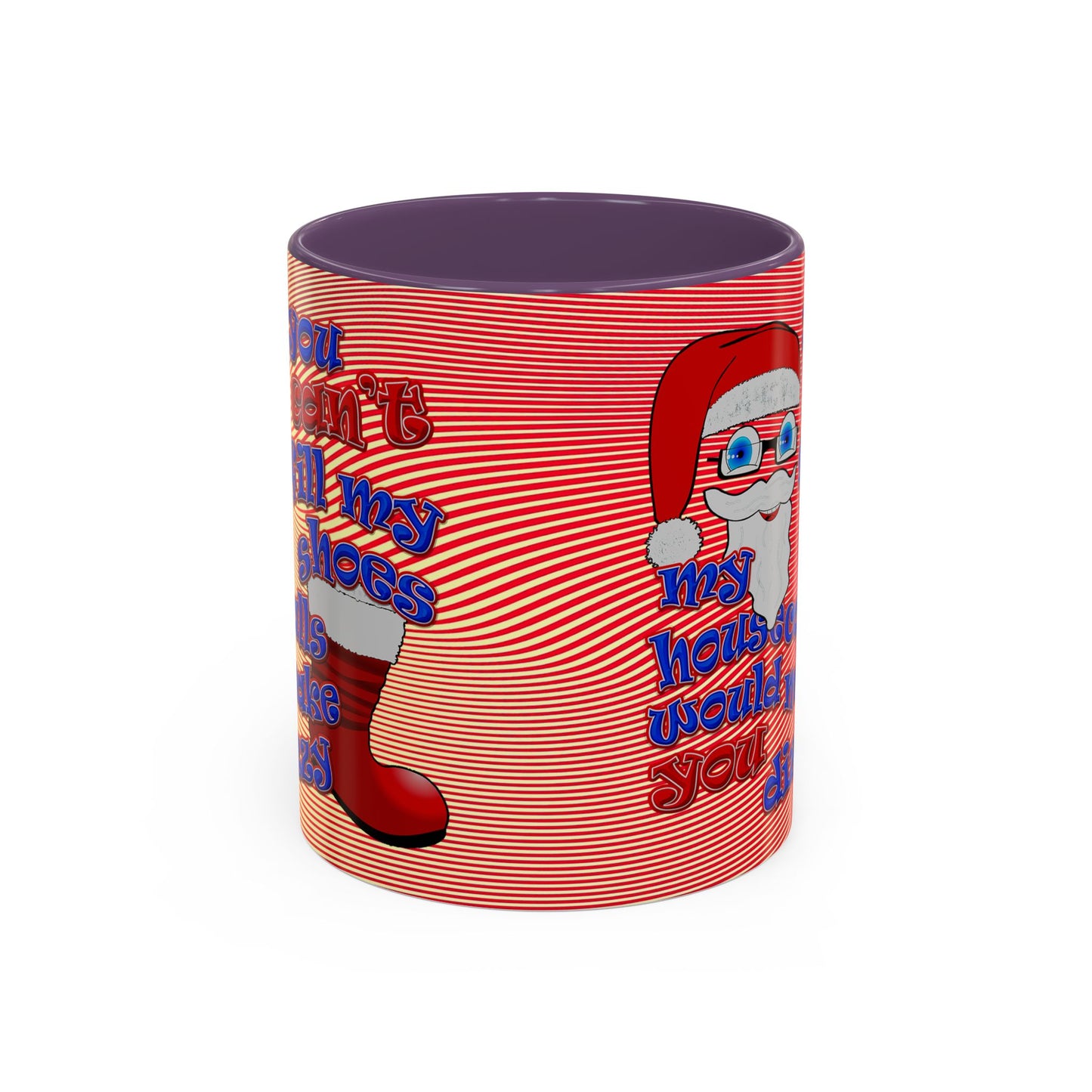 santa's shoes - Accent Mug (yellow-orange wave)