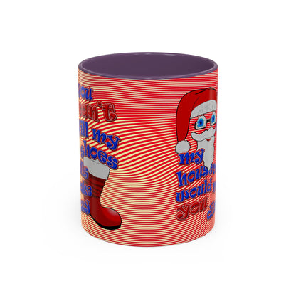 santa's shoes - Accent Mug (yellow-orange wave)