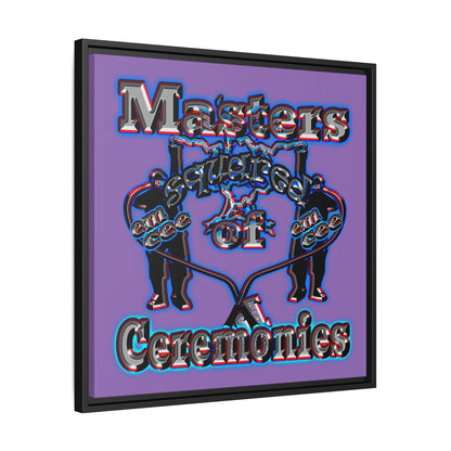 em cee squared - framed canvas art (light purple)