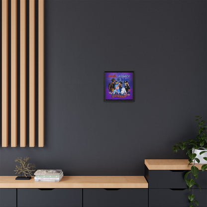rw&b lives matter - framed canvas art (purple wave)