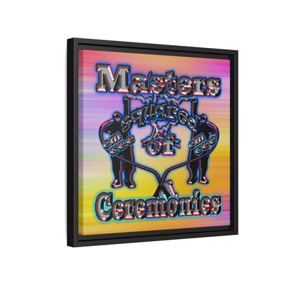 em cee squared - framed canvas art (color blur)