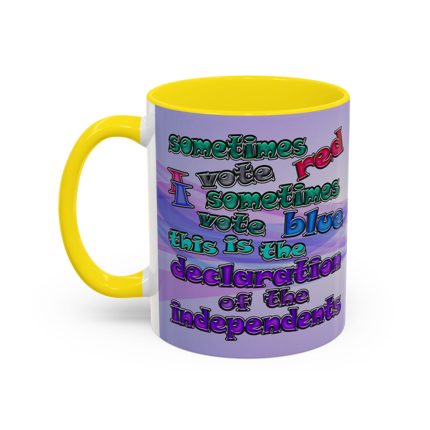 declaration of the independents - Accent Mug (light blue-pink wave)