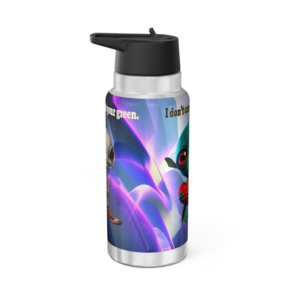 I don't care that your grey - Gator Tumbler, 32oz  (grey-pink wave)