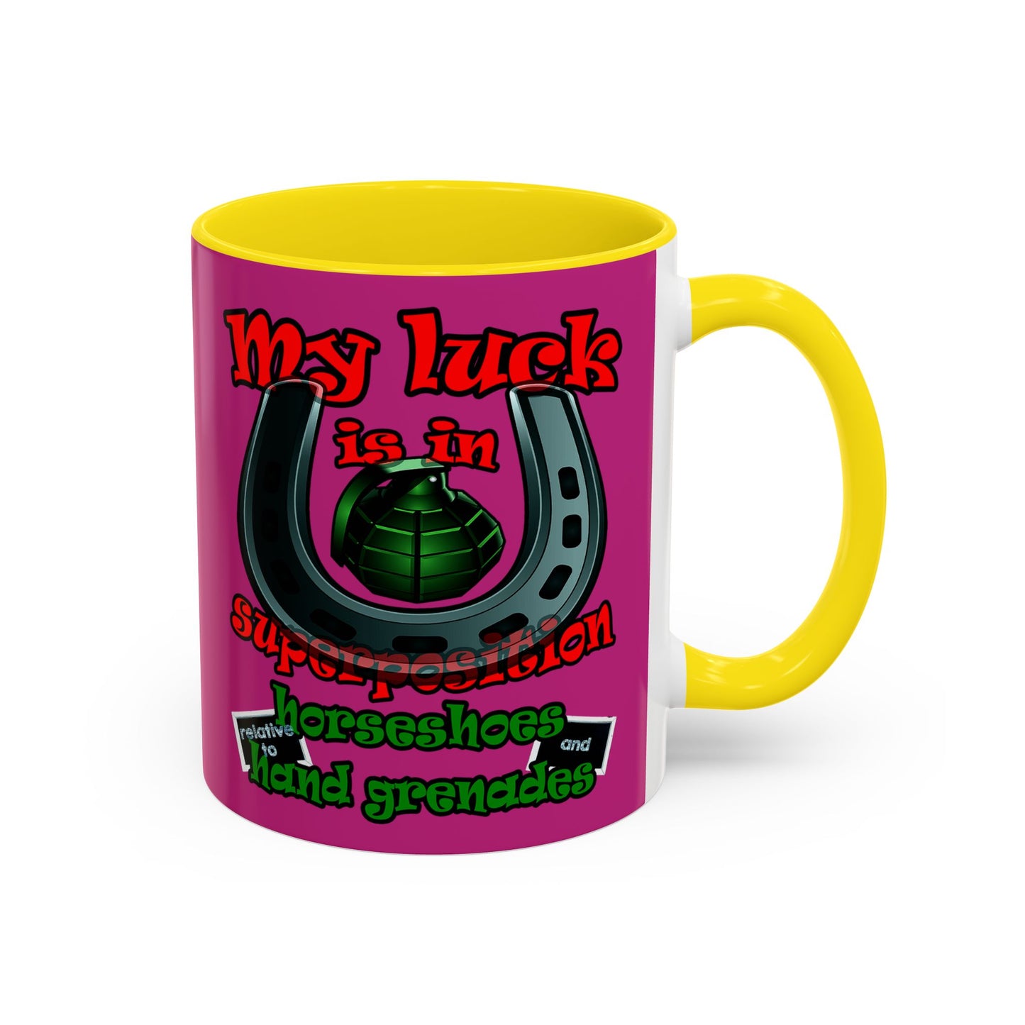 my luck - Accent Mug (pink)