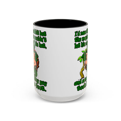 turtle race - Accent Mug (white)