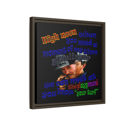 high noon - framed canvas art (black)