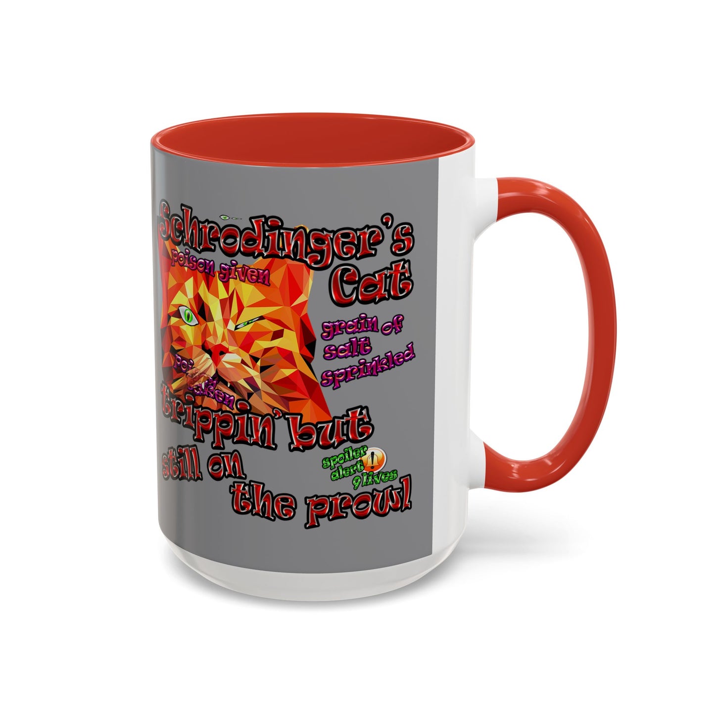 schrodinger's cat - Accent Mug (grey)