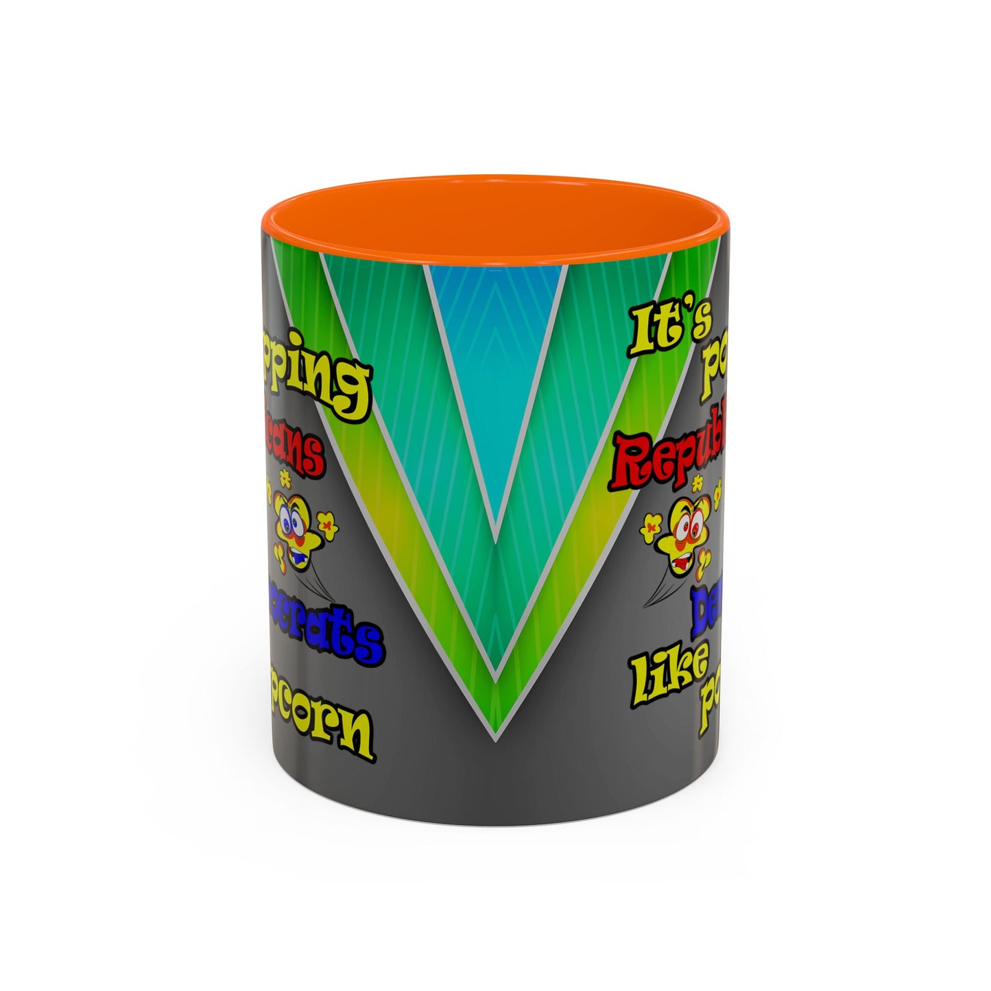 popping like popcorn - Accent Mug (rainbow split)