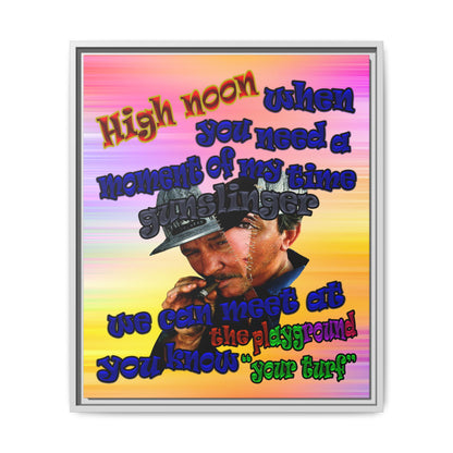 high noon - framed canvas art (color blur)