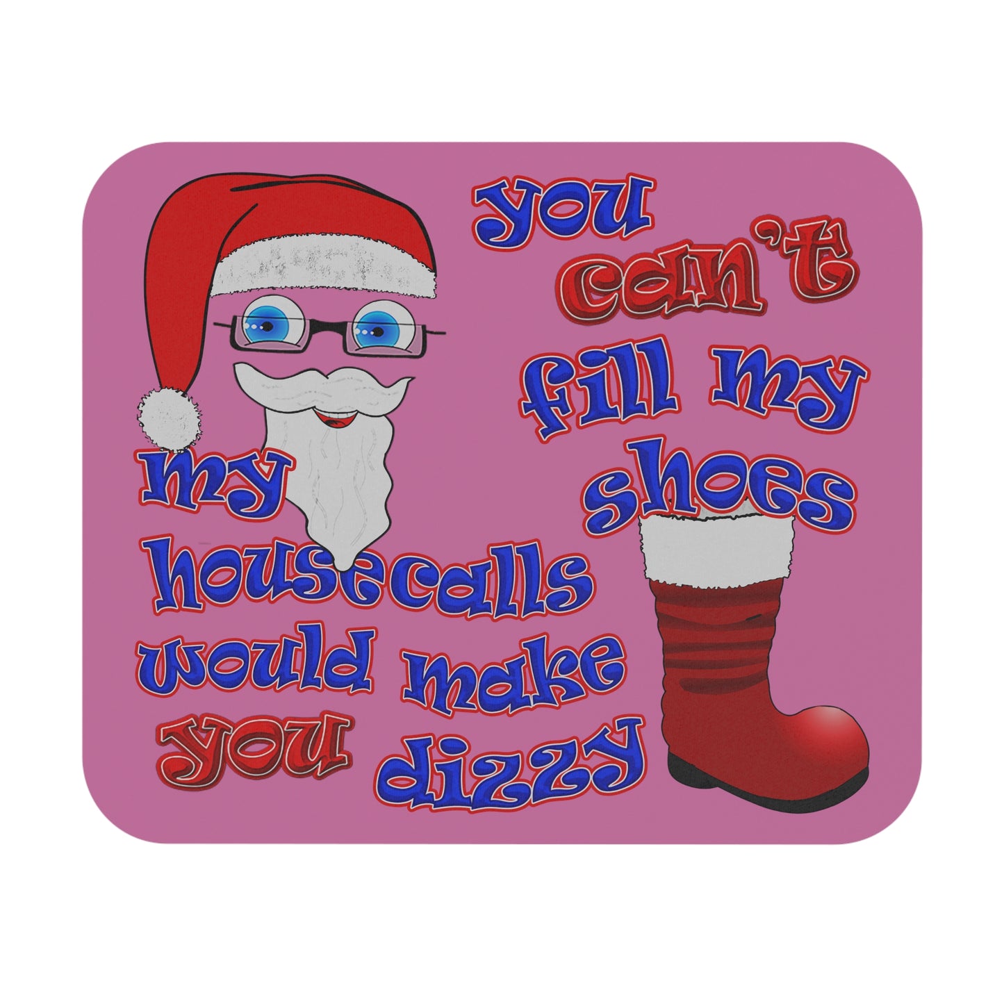 santa's shoes - Mouse Pad (Rectangle) (light pink)