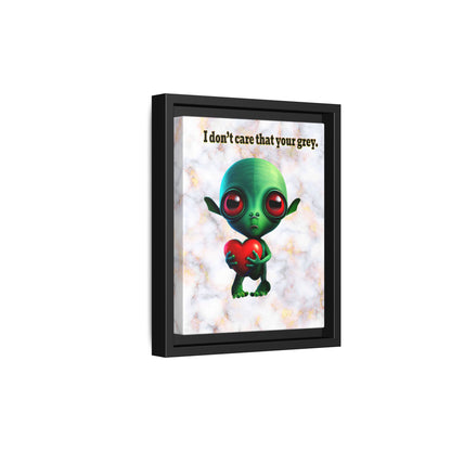 I don't care that your grey - framed canvas art (white marble)