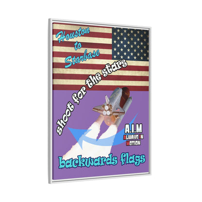 shoot for the stars - framed canvas art (light purple)