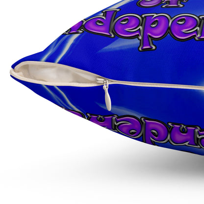 declaration of the independents - Spun Polyester Square Pillow - (blue-white wave)