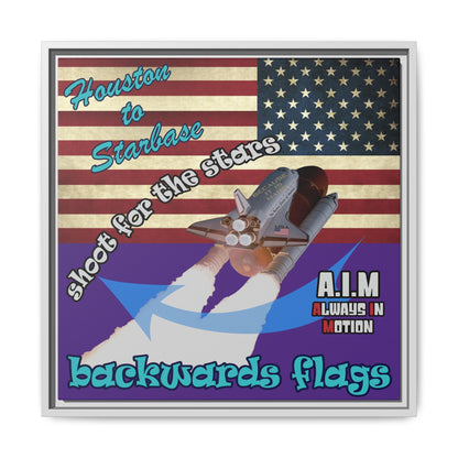 shoot for the stars - framed canvas art (purple)
