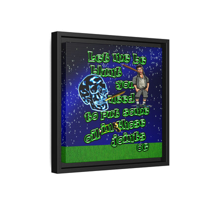 og - framed canvas art ('snoops' background)