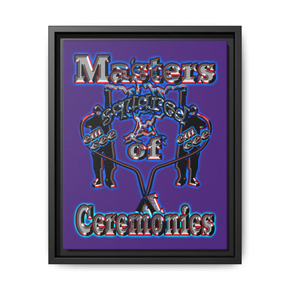 em cee squared - framed canvas art (purple)