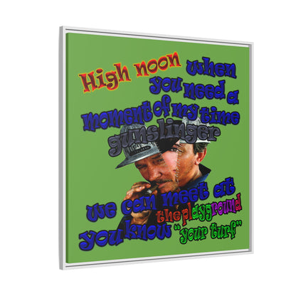 high noon - framed canvas art (green)
