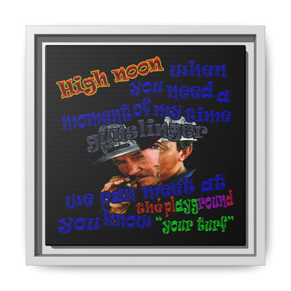 high noon - framed canvas art (black)