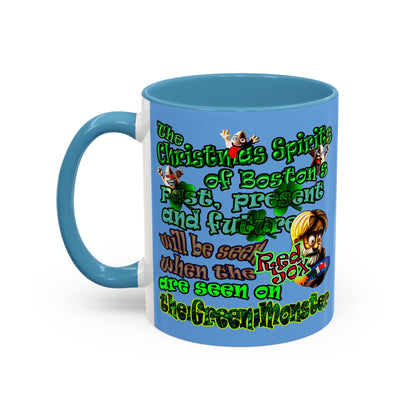 christmas spirits of boston - Accent Mug (light blue)